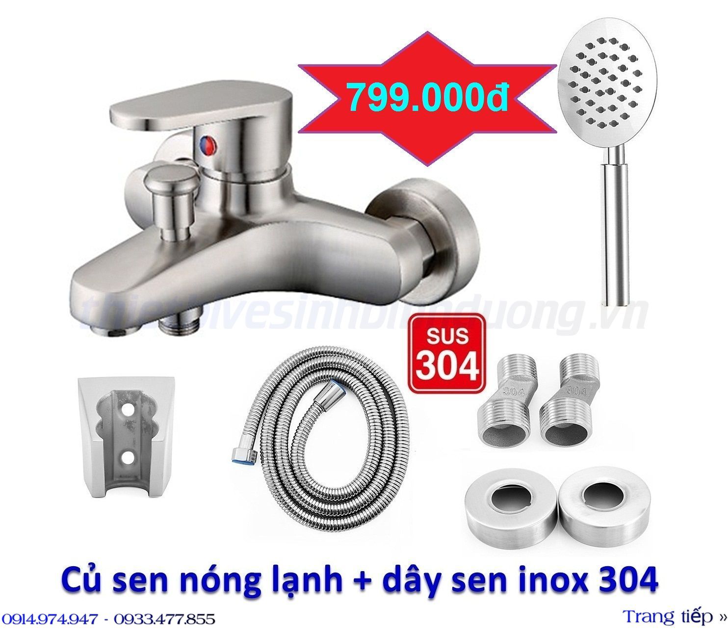 KM31- Củ sen tròn nóng lạnh & tay sen